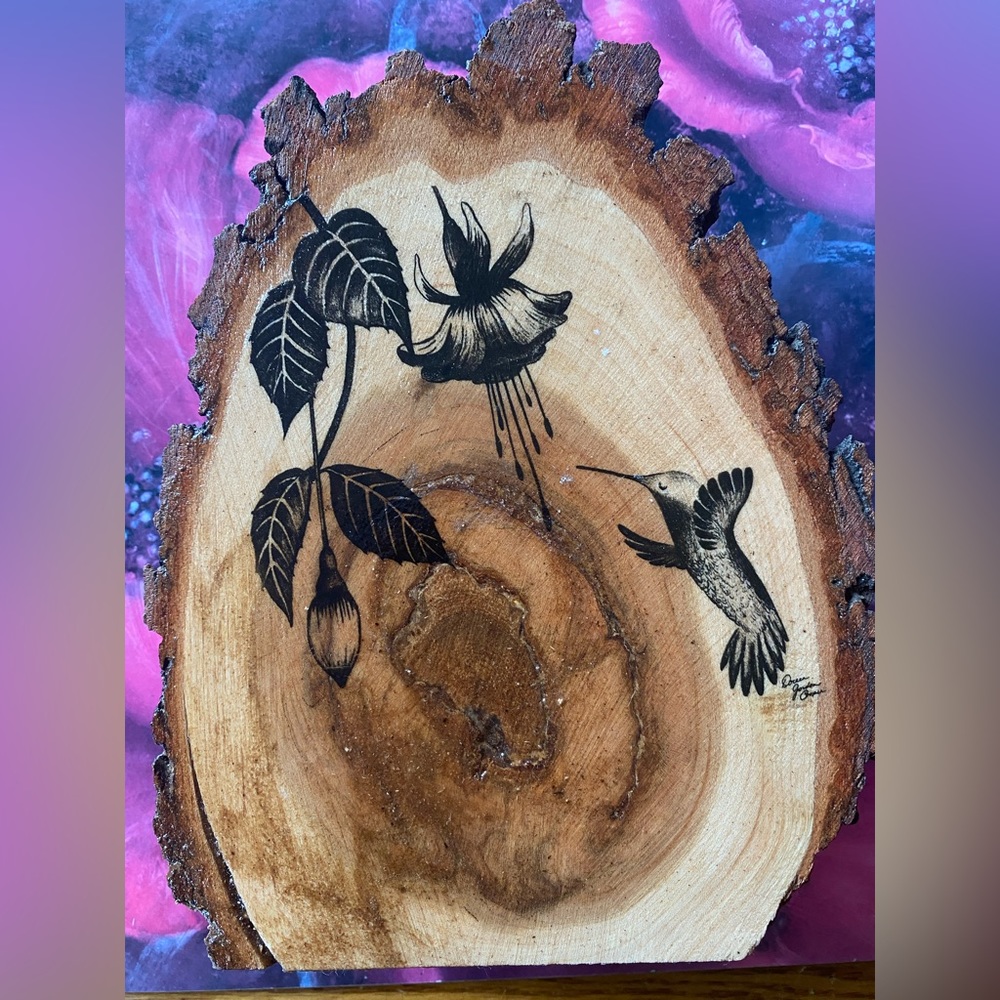 A Dor’ Elizdon Artwork on Live Edge Signed